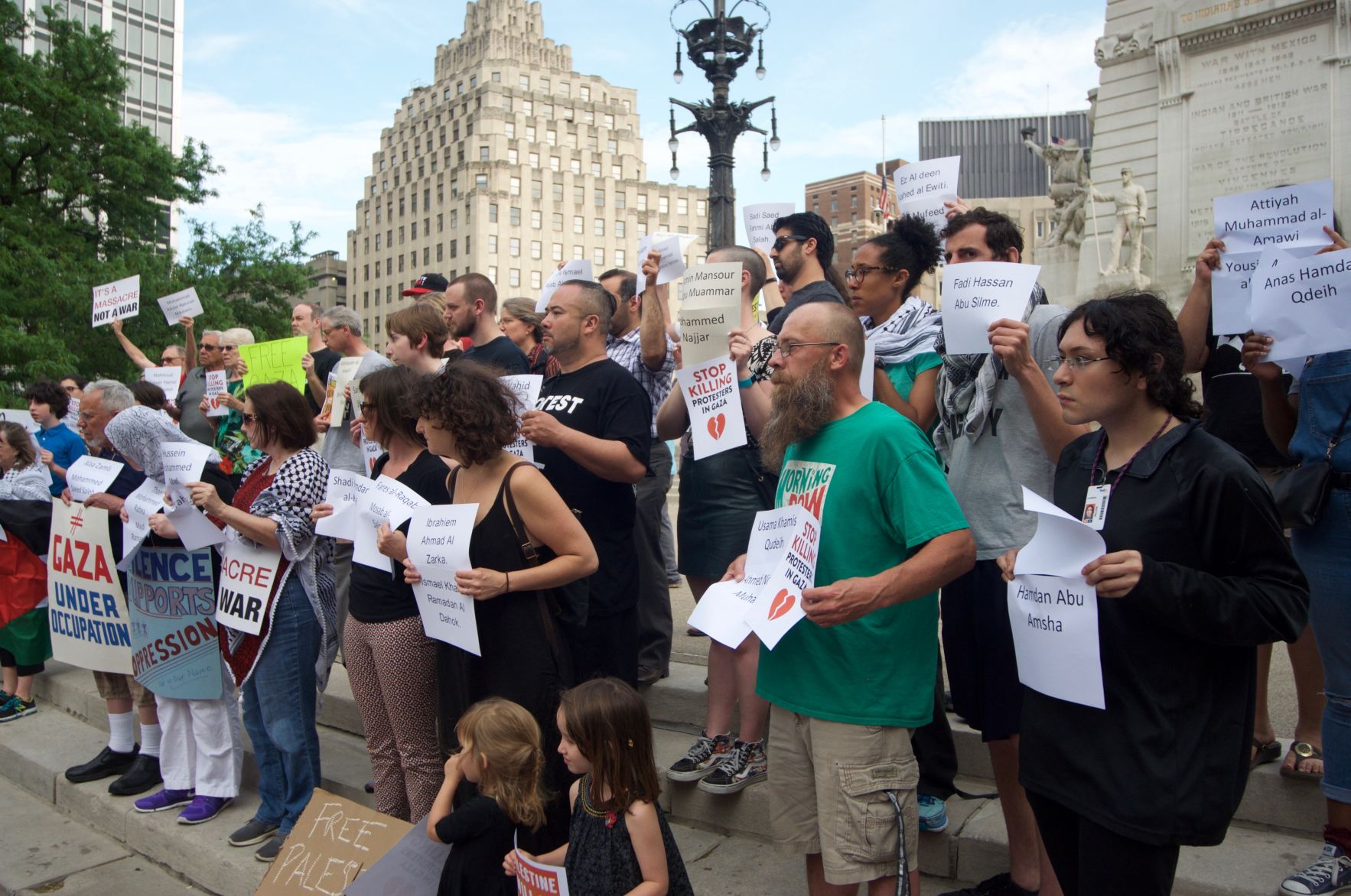 Nakba Vigil on Monument Circle